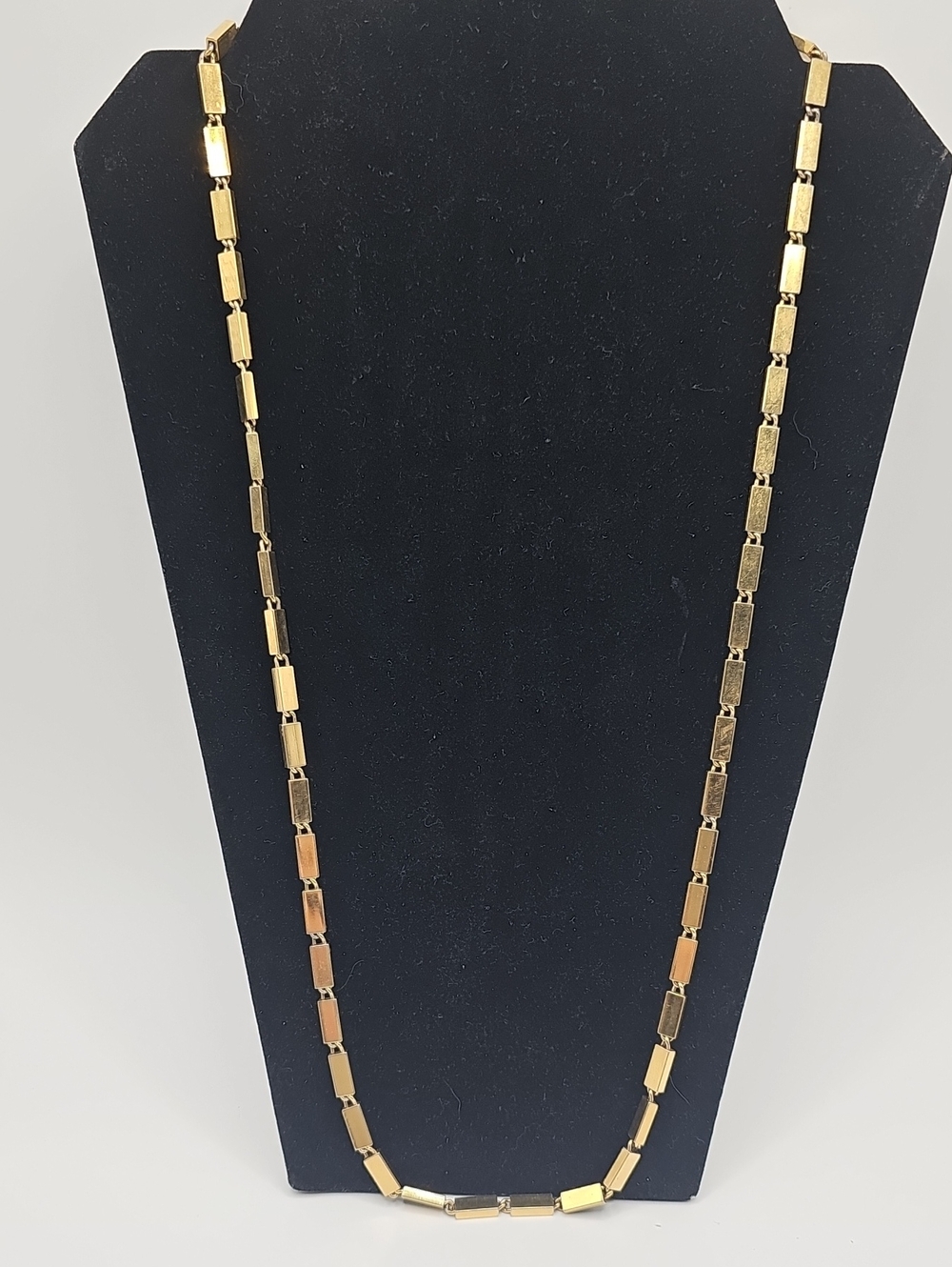 Monet Gold Link Long Necklace - Women Jewelry. Vintage.